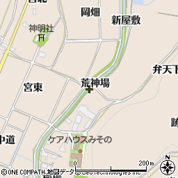 愛知県豊川市金沢町荒神場周辺の地図
