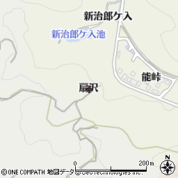 愛知県額田郡幸田町野場扇沢周辺の地図
