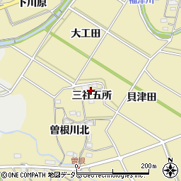 愛知県新城市中宇利（三社五所）周辺の地図