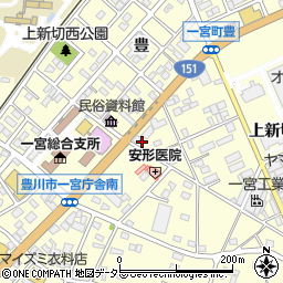 愛知県豊川市一宮町上新切530周辺の地図