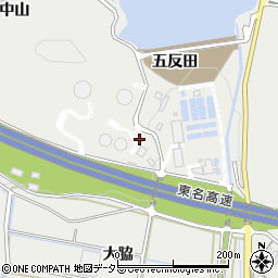 愛知県豊川市平尾町五反田周辺の地図
