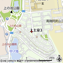 大阪府高槻市上土室3丁目周辺の地図
