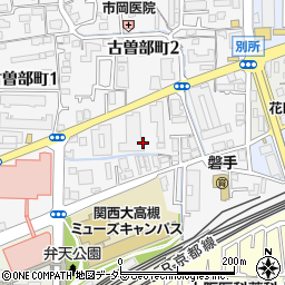 大阪府高槻市古曽部町2丁目周辺の地図