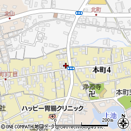 亀山本町郵便局周辺の地図