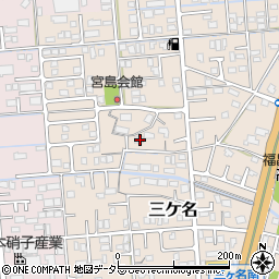 静岡県焼津市三ケ名617周辺の地図