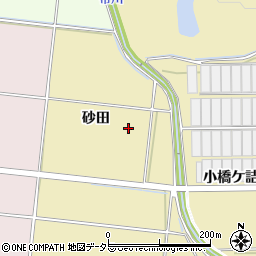 愛知県豊川市大木町砂田周辺の地図
