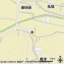 愛知県新城市中宇利雁津周辺の地図