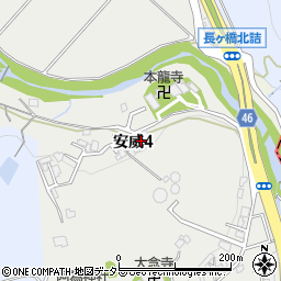 大阪府茨木市安威4丁目周辺の地図