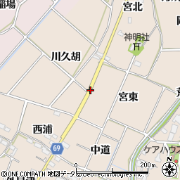 愛知県豊川市金沢町番場周辺の地図