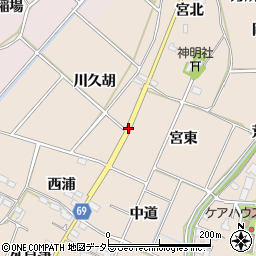 愛知県豊川市金沢町（番場）周辺の地図