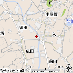 愛知県蒲郡市坂本町須田37周辺の地図