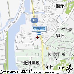 愛知県西尾市平坂町丸山周辺の地図