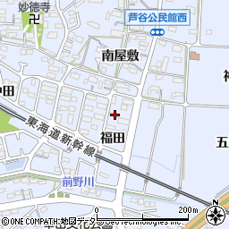 愛知県額田郡幸田町芦谷福田111周辺の地図