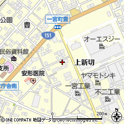 愛知県豊川市一宮町上新切501周辺の地図
