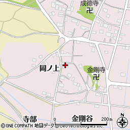 愛知県豊川市西原町岡ノ上周辺の地図