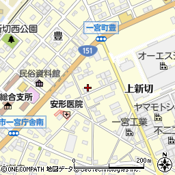 愛知県豊川市一宮町上新切519-4周辺の地図