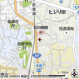 愛知県知多郡武豊町ヒジリ田83周辺の地図