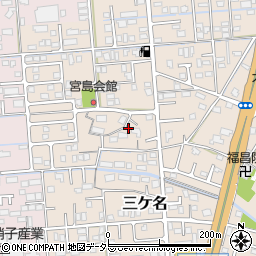 静岡県焼津市三ケ名614周辺の地図