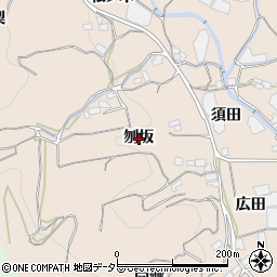 愛知県蒲郡市坂本町刎坂周辺の地図