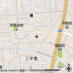 静岡県焼津市三ケ名599-1周辺の地図