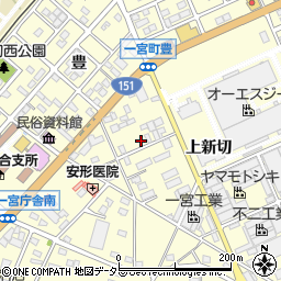 愛知県豊川市一宮町上新切519-1周辺の地図