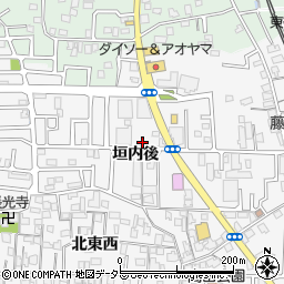 京都府城陽市寺田垣内後周辺の地図