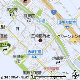 三崎稲荷社周辺の地図