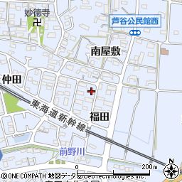 愛知県額田郡幸田町芦谷福田91周辺の地図