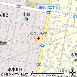 ウエルシア焼津東小川店周辺の地図