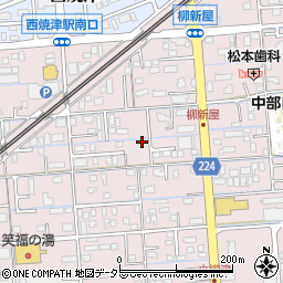 静岡県焼津市柳新屋周辺の地図