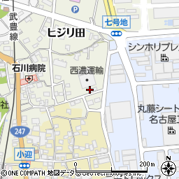 愛知県知多郡武豊町ヒジリ田151周辺の地図