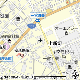 愛知県豊川市一宮町上新切500周辺の地図