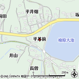 愛知県常滑市檜原平井前周辺の地図