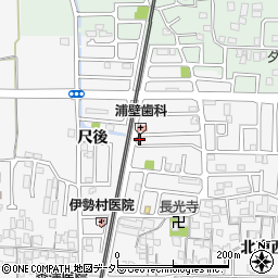 京都府城陽市寺田（尺後）周辺の地図