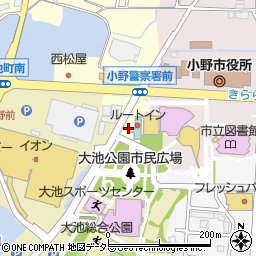 ホテルルートイン小野無料駐車場周辺の地図