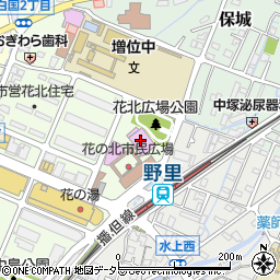 姫路市花北体育館周辺の地図