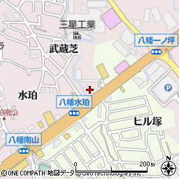京都府八幡市八幡武蔵芝28周辺の地図