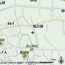 愛知県西尾市平原町尾呂曽26-1周辺の地図