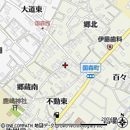 愛知県西尾市国森町不動東34周辺の地図