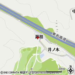 愛知県豊川市平尾町源祖周辺の地図