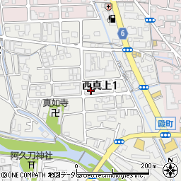 大阪府高槻市西真上1丁目16-7周辺の地図