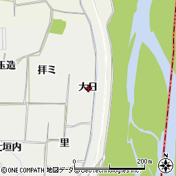 京都府八幡市岩田大日周辺の地図