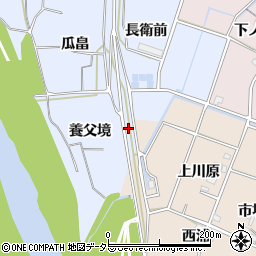 愛知県豊川市松原町（養父境）周辺の地図