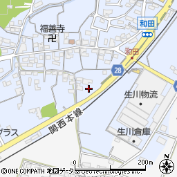 三重県亀山市和田町212周辺の地図