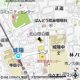 北山田公園周辺の地図