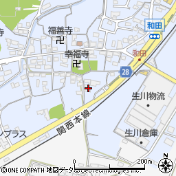 三重県亀山市和田町211周辺の地図