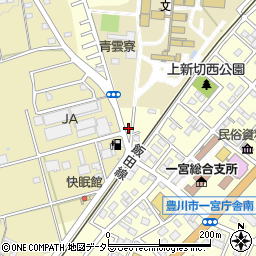 愛知県豊川市一宮町上新切372-2周辺の地図