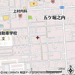 静岡県焼津市五ケ堀之内1243-21周辺の地図