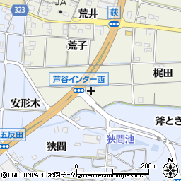 愛知県幸田町（額田郡）荻（平松）周辺の地図
