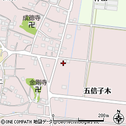 愛知県豊川市西原町五倍子木20周辺の地図